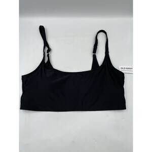 Old Navy Sports Bra Sz X-Large Black Adjustable Straps NEW With Tags